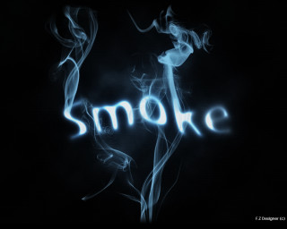 Smoke shape black background blue - conceptual free wallpaper for desktop