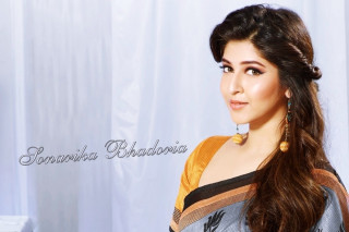 Woman long hair sari earrings - bikash bhattacharjee free wallpaper