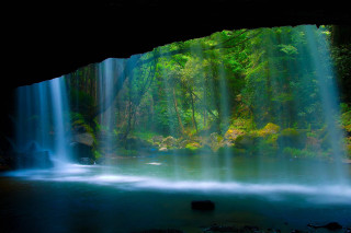 Waterfall forest cave entrance stream - waterfall free wallpaper for desktop