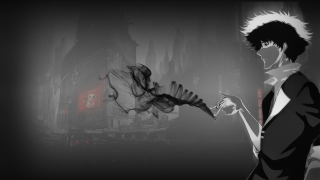 Man cigarette black white background - clock free wallpaper