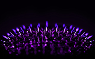 Purple object spikes black background - a purple object free wallpaper for desktop