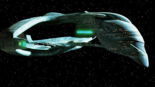Star trek ship night sky 2 - the side of the ship free wallpaper