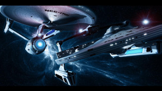 Star trek spacecraft aurora night - scifi free wallpaper