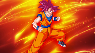 Dragon ball character running red - akira toriyama free wallpaper