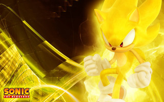 Yellow sonic hedge concept glowing - sonic free wallpaper