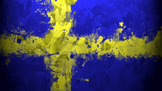 Yellow blue cross blue background - a yellow border free wallpaper