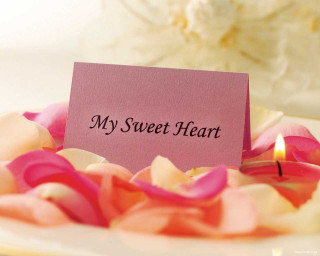 Pink note my sweet heart - sweet free wallpaper