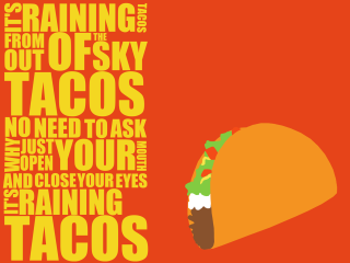Taco words red background yellow - a yellow border free wallpaper for desktop