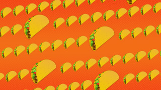 Tacos sandwich orange background green - an orange background free wallpaper