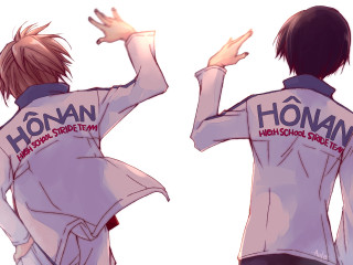 Man white shirt hands up - his hands in free wallpaper