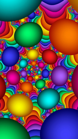 Colorful background balls different colors - ray free wallpaper for mobile