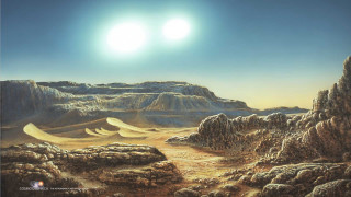 Desert sun mountain range rocks - a. hardy free wallpaper