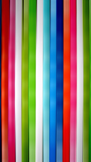 Colorful ribbons hanging ceiling black - a black floor free wallpaper for mobile