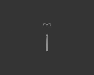 Tie glasses black white background 3 - free minimalism wallpaper