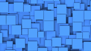 Blue background squares different sizes - a diagonal pattern free wallpaper