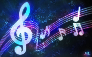 Musical note treble moon night - musical free wallpaper