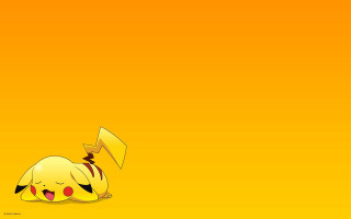 Pikachu yellow gradient sunset openmouth - a pikachu free wallpaper