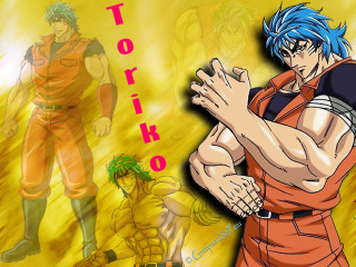 Blue haired man fighting stance - a blue shirt free wallpaper