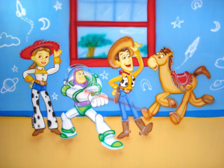 Toy story characters room window - toyism free wallpaper for desktop