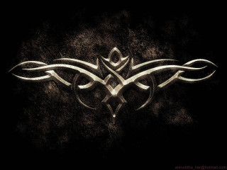 Tribal design black white bird - farid mansour free wallpaper