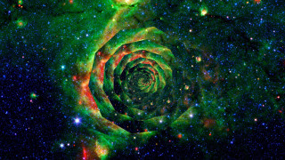 Spiral shaped object space stars - star and dust free wallpaper