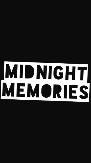 Midnight memories black white sticker - an album cover free wallpaper for mobile