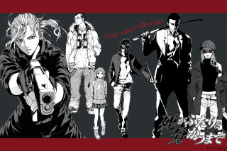 Anime characters guns hats woman - serial art free wallpaper for desktop