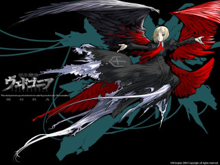 Woman red wings black background - red letter free wallpaper