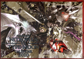 Anime characters red frame border - a red frame free wallpaper