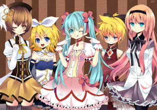 Anime girls wallpaper cat group - background free wallpaper for desktop