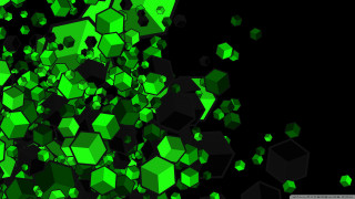 Black green cubes background white - a white border free wallpaper for desktop