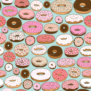 Donuts colorful blue pastel pop - pastel free wallpaper for tablet