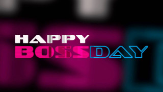 Happy boss day neon blue - day free wallpaper