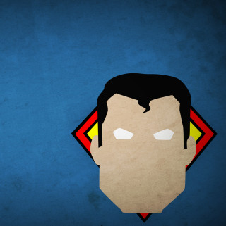 Paper cutout man face superman - cleve gray free wallpaper for tablet