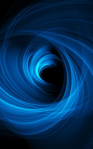 Blue swirl black background image - benoit b. mandelbrot free wallpaper for mobile