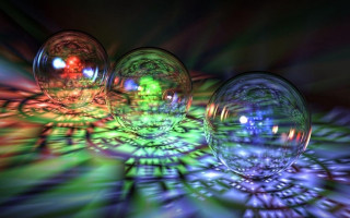 Glass balls table black background 2 - a colorful pattern free wallpaper