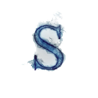 Blue white letter s smoke - smoke free wallpaper for tablet