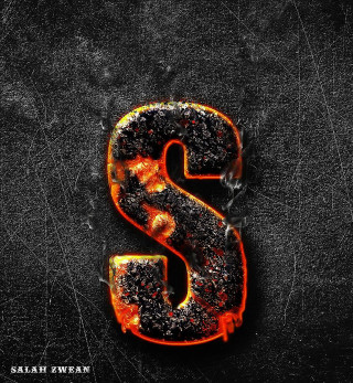 Black orange letter s fire - orange free wallpaper for tablet