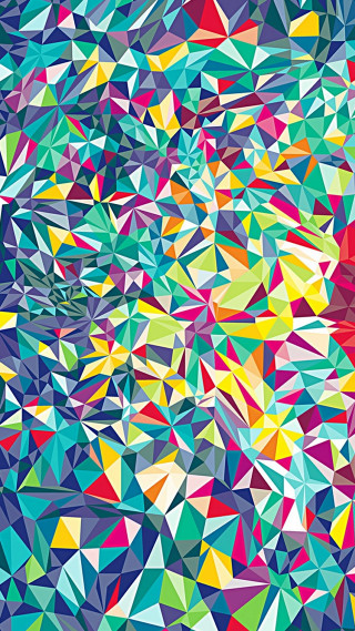 Colorful abstract triangles surreal cubist - free abstract wallpaper