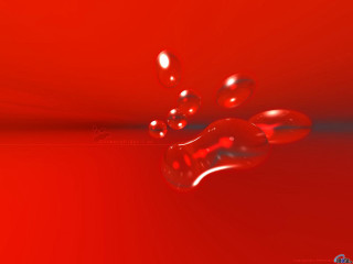 Red water droplet abstract digital - blood free wallpaper