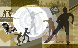 Skating collage city target skateboard - a skateboard free wallpaper