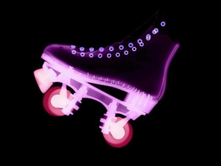 Purple skateboard purple shoe glowing - wheel free wallpaper