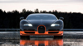 Bugatti rain wet surface trees - a bugatti car free wallpaper