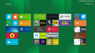 Green white wall windows8 logo - wall free wallpaper for desktop