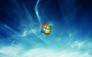 Blue sky microsoft logo kite 2 - the air above free wallpaper for desktop