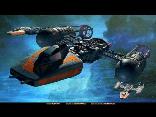 Spaceship flying galaxy stars planets 4 - alejandro burdisio free wallpaper