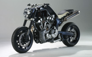 Motorcycle studio shot gray background 3 - a studio free wallpaper