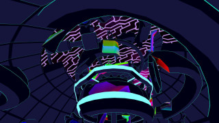 Colorful object holography blue background - a colorful object free wallpaper