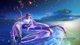 Woman white dress purple octopus - fantasy artwork free wallpaper