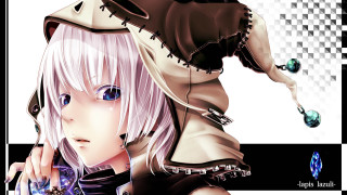 Woman white hair black outfit - a hood free wallpaper